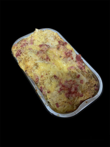Afbeelding van Focaccia (zuurkool/spekjes/mosterd)
