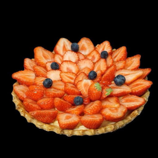 Afbeelding van Aardbeienvlaai krokant 8 pers