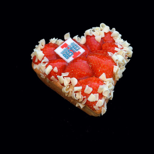 Afbeelding van Vaderdag hart vlaaitje aardbei