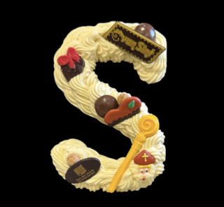 Afbeelding van Chocoladeletter Spuit WIT (200gr)