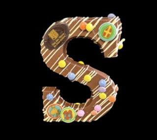 Afbeelding van Chocoladeletter met smarties (150gr)