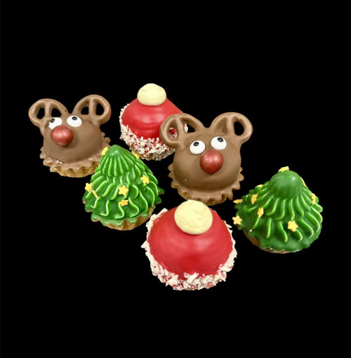 Afbeelding van Kerst creme gebakjes 6 stuks